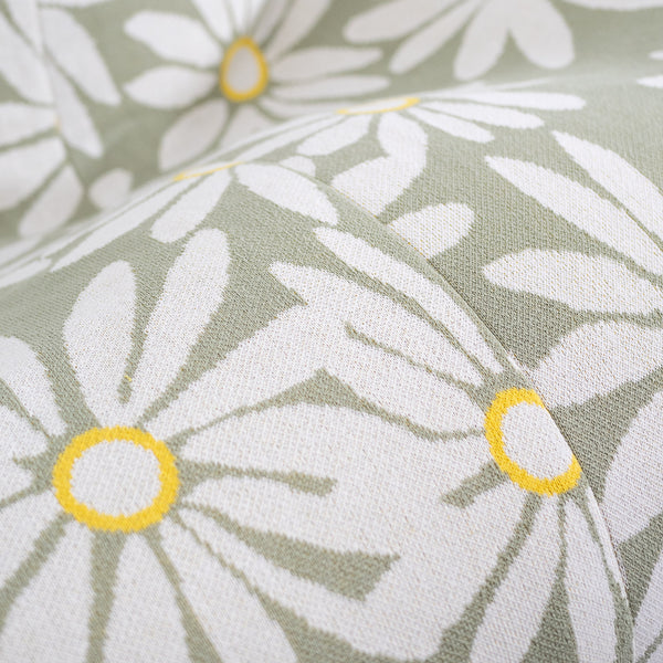 Pufa leżanka graczy - Dzianina Kwiatowy Mięta Fabric Close-up Image