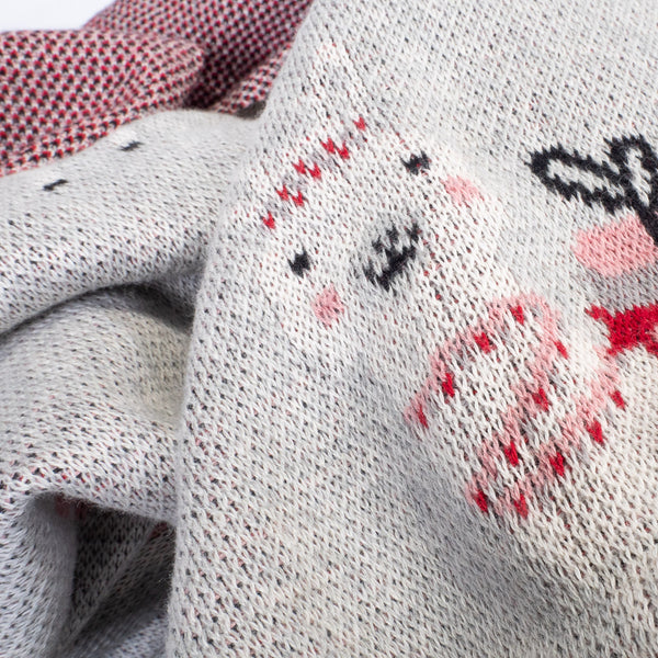 Narzuta / koc - Dzianina Lama Fabric Close-up Image
