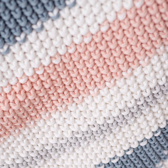 Narzuta / koc - Dzianina Pasek Pastel 04