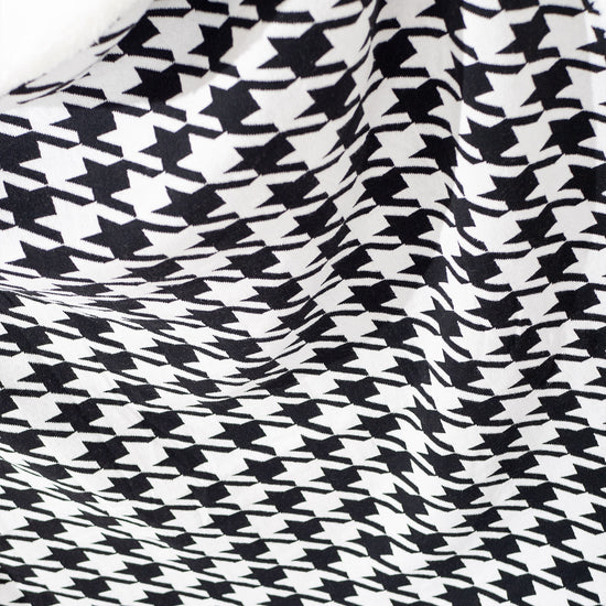 Narzuta / koc - Dzianina Psi ząb Czerń 02