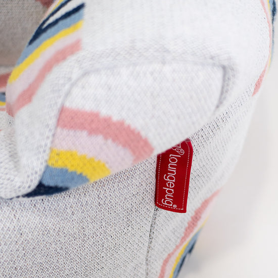 Fotel pufa worki sako dla malucha 1-3 lata - Dzianina Tęcza 02