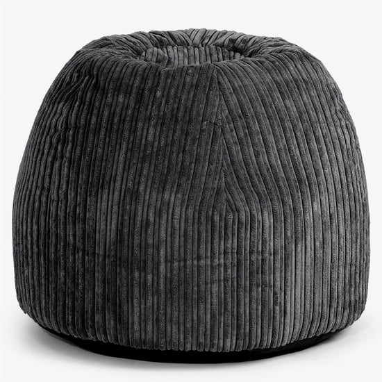 Ergonomiczne biurowe pouf-krzesło - Klasyczny sztruks Czerń - 01