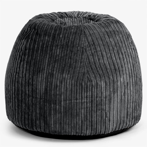 Ergonomiczne biurowe pouf-krzesło - Klasyczny sztruks Czerń - 01