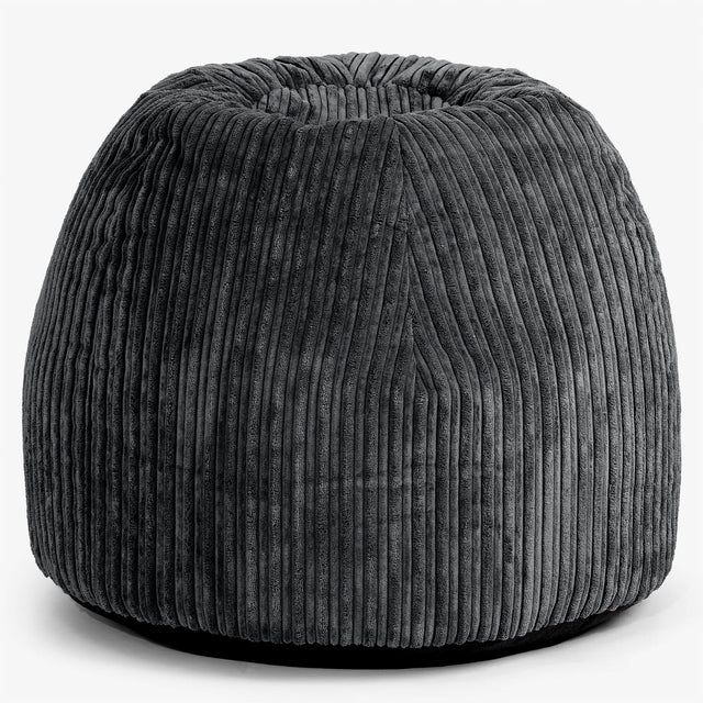 Ergonomiczne biurowe pouf-krzesło - Klasyczny sztruks Czerń - 01