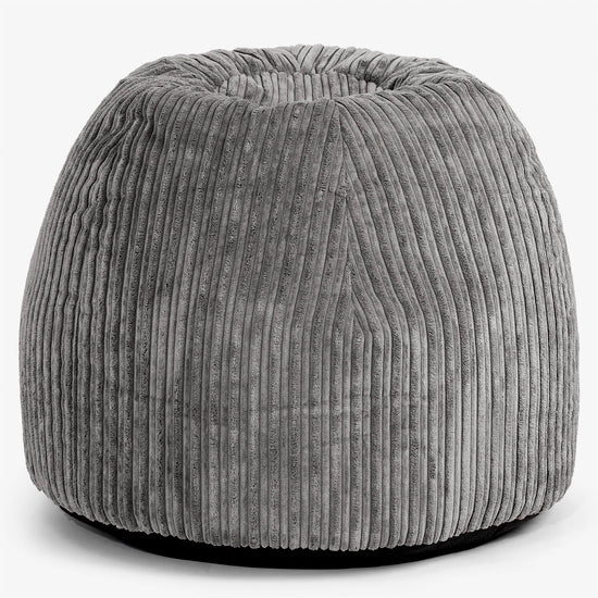 Ergonomiczne biurowe pouf-krzesło - Klasyczny sztruks Grafit szarość - 01