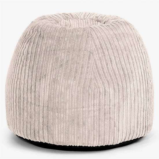 Ergonomiczne biurowe pouf-krzesło - Klasyczny sztruks Kość słoniowa - 01
