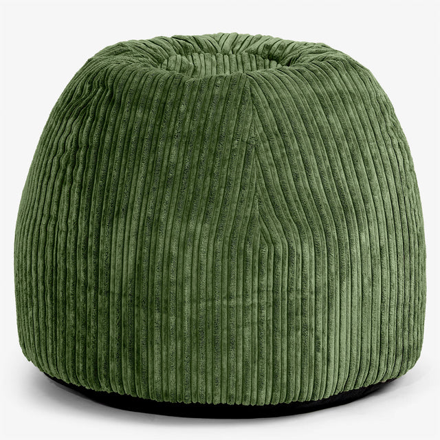 Ergonomiczne biurowe pouf-krzesło - Klasyczny sztruks Leśna zieleń - 01