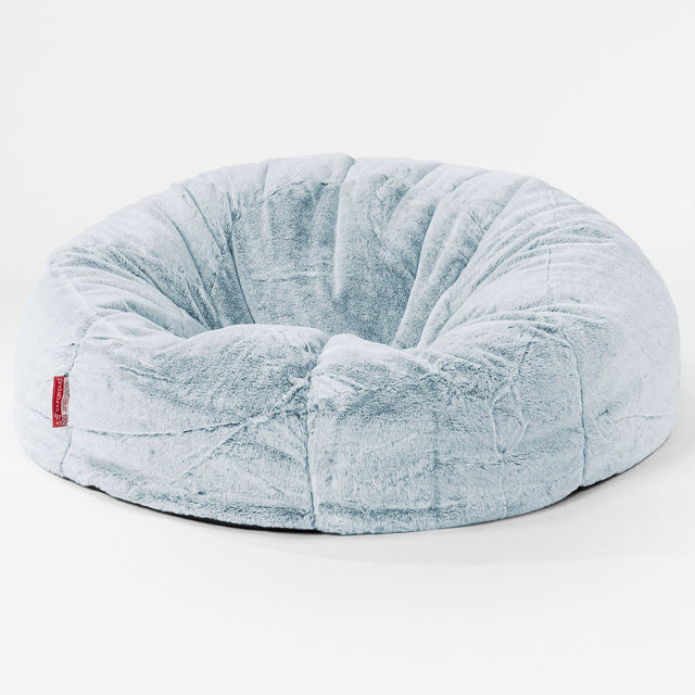 Klasyczna sofa pufa Zamienny Pokrowiec - Sztuczne futerko z królika 01