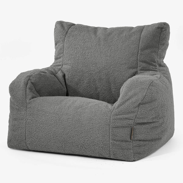 Fotel pufa worki sako Josephine - Boucle Szarość 01