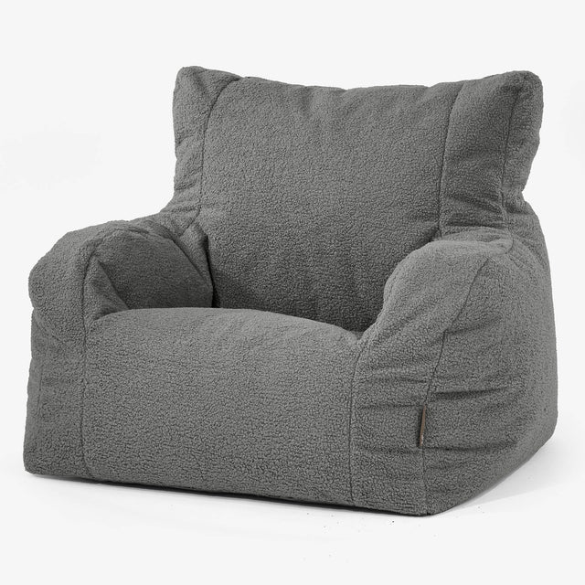 Fotel pufa worki sako Josephine - Boucle Szarość 01