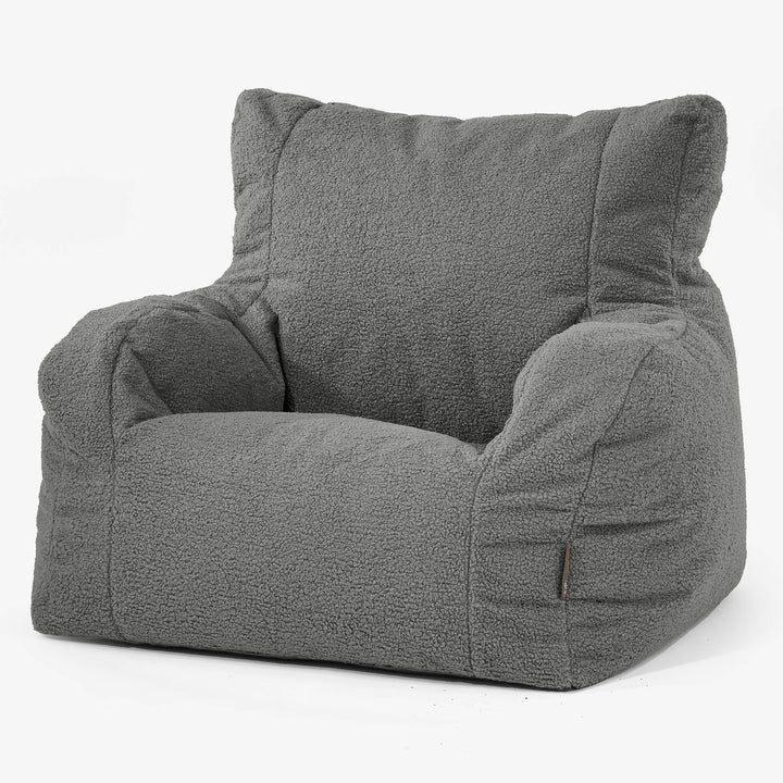 Fotel pufa worki sako Josephine - Boucle Szarość 01