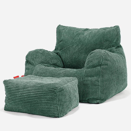 Fotel pufa worki sako Josephine - Pom Pom Zielony Mech 02