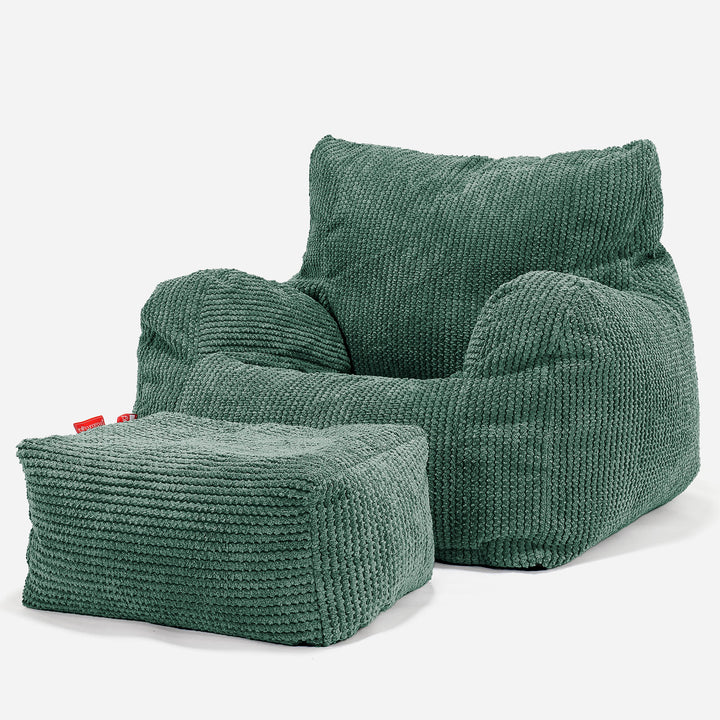 Fotel pufa worki sako Josephine - Pom Pom Zielony Mech 02