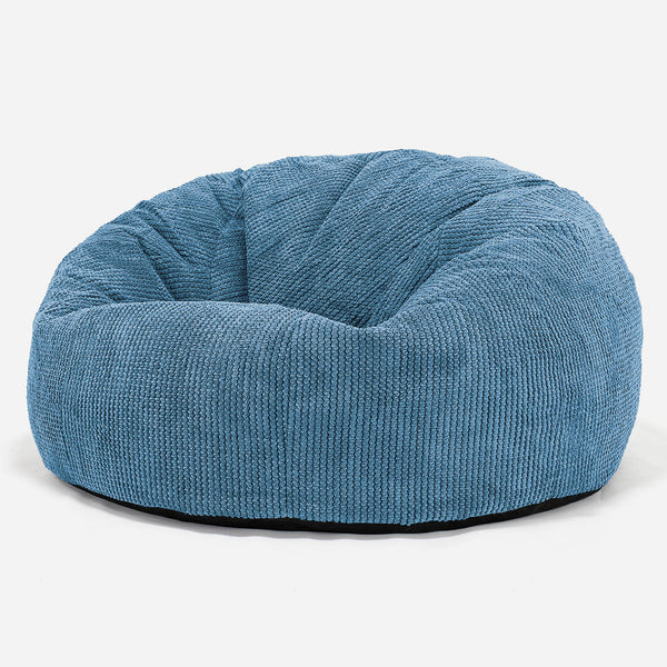 Klasyczna sofa pufa - Pom Pom Błękit królewski 01