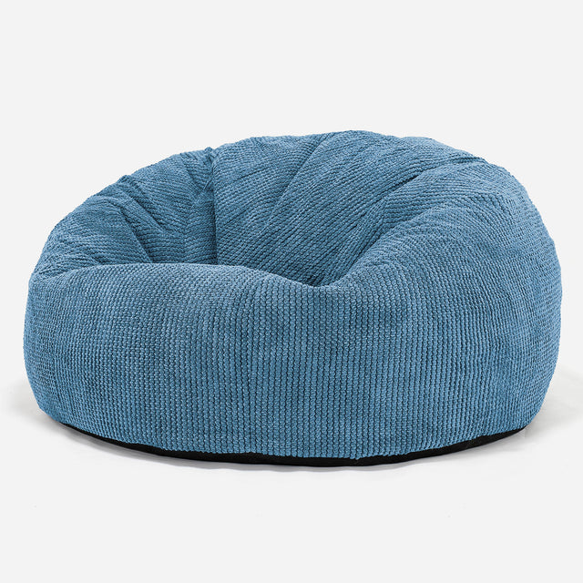 Klasyczna sofa pufa - Pom Pom Błękit królewski 01