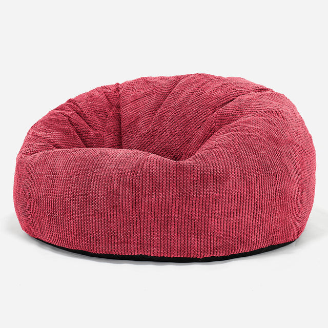 Klasyczna sofa pufa - Pom Pom Czerwony pastelowy 01