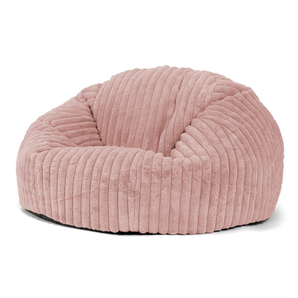 Klasyczna sofa pufa - Sztruks ultra plusz Łosoś 01