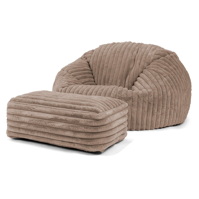 Klasyczna sofa pufa - Sztruks ultra plusz Mysi 02