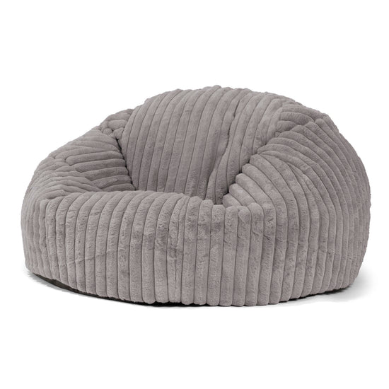 Klasyczna sofa pufa - Sztruks ultra plusz Szarość 01