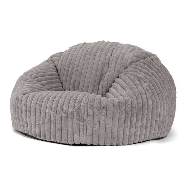Klasyczna sofa pufa - Sztruks ultra plusz Szarość 01