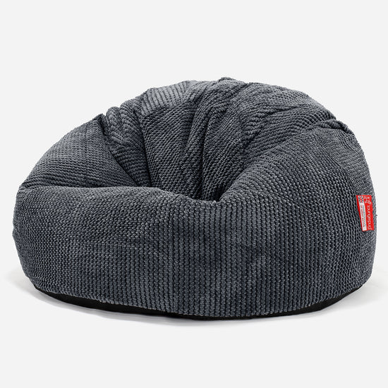 Klasyczne siedzisko pufa sako - Pom Pom Czerń 01