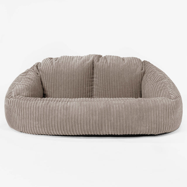 Sofa pufa Bubble - Klasyczny sztruks Beżowa szarość 01