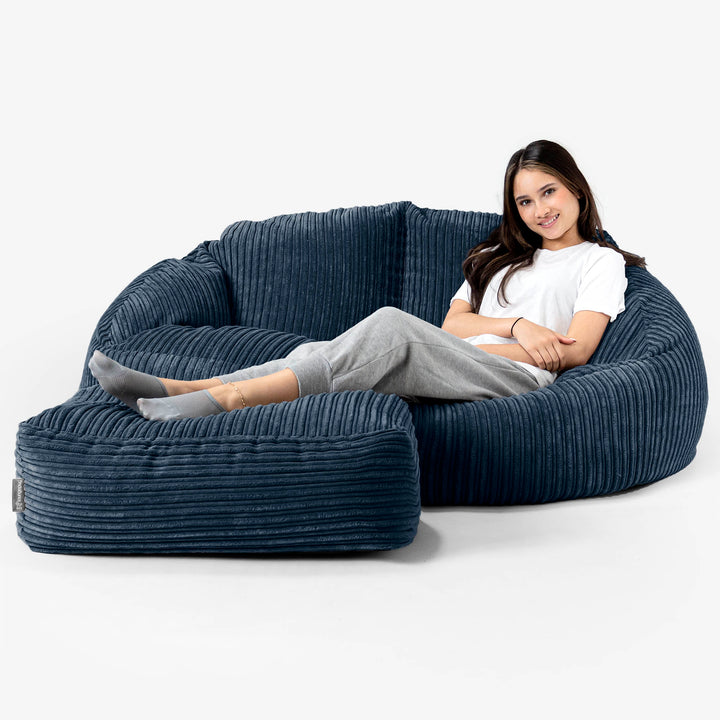 Sofa pufa Bubble - Klasyczny sztruks Granat 03