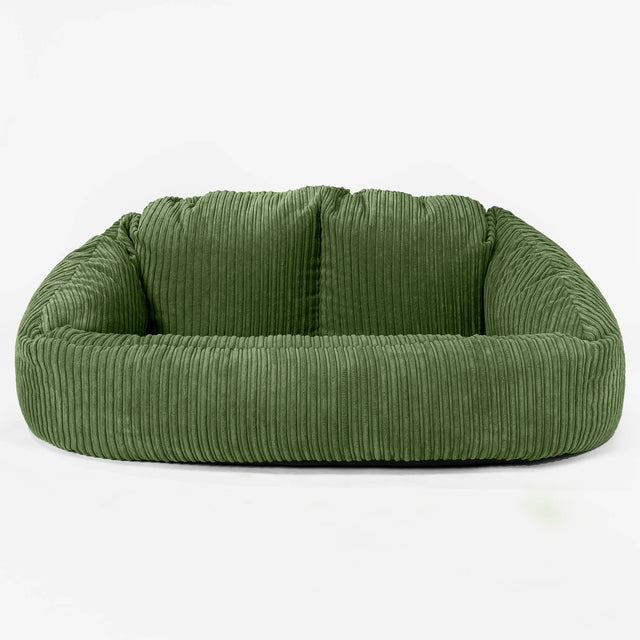 Sofa pufa Bubble - Klasyczny sztruks Leśna zieleń 01