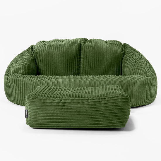 Sofa pufa Bubble - Klasyczny sztruks Leśna zieleń 02