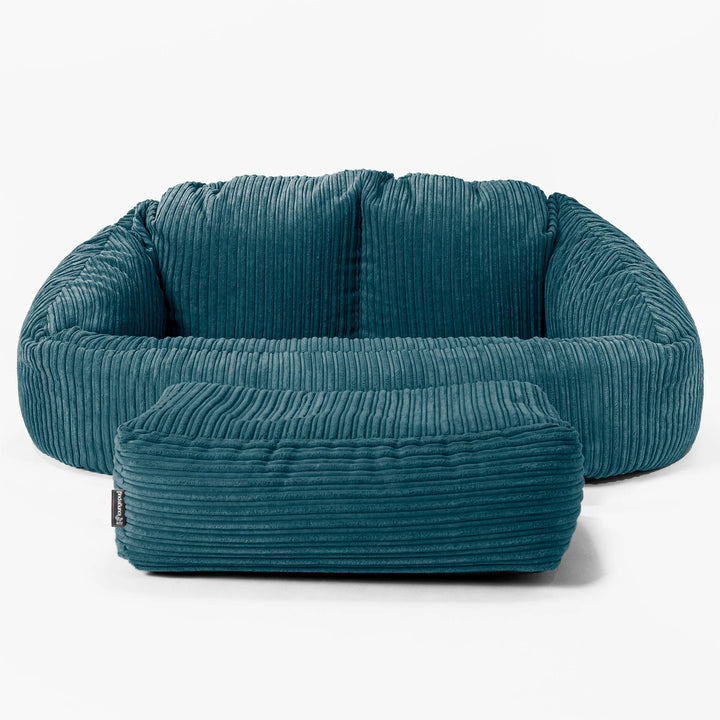 Sofa pufa Bubble - Klasyczny sztruks Turkus 02