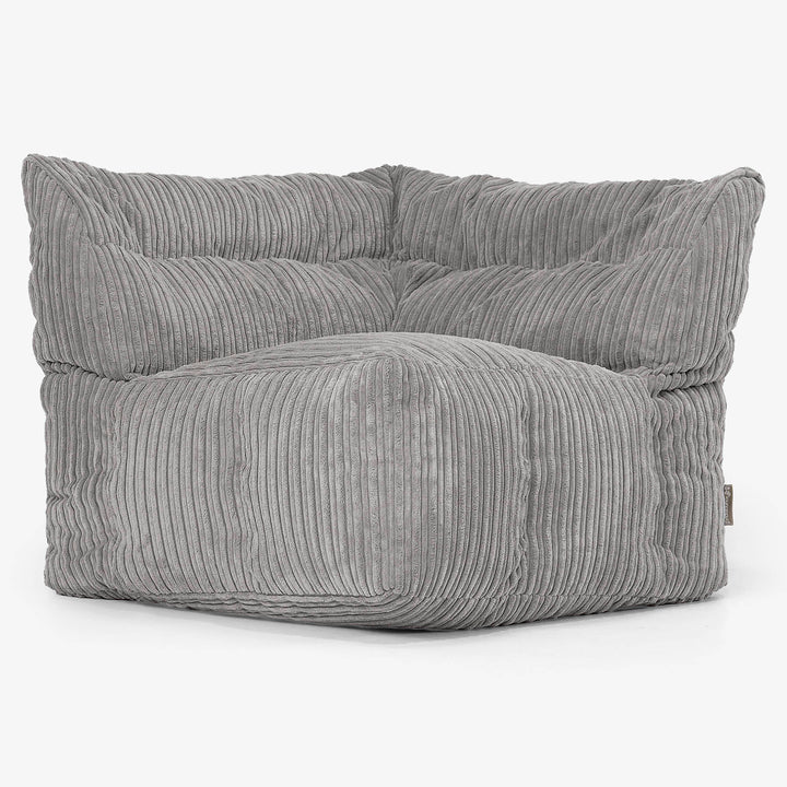 Modułowa Pufa Sofa, Lewy Element Rogowy - Klasyczny sztruks Grafit szarość 02