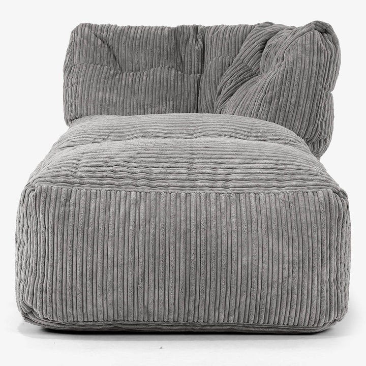Modułowa Pufa Sofa, Prawy Element Chaise - Klasyczny sztruks Grafit szarość 02