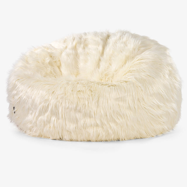 Klasyczna sofa pufa Zamienny Pokrowiec - Mongolskie Sztuczne Futro 01