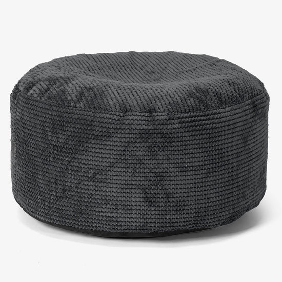 Ottoman Puff z Talerzem do Serwowania - Pom Pom Czerń - 02