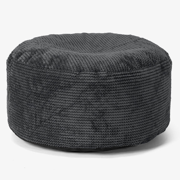 Ottoman Puff z Talerzem do Serwowania - Pom Pom Czerń - 01