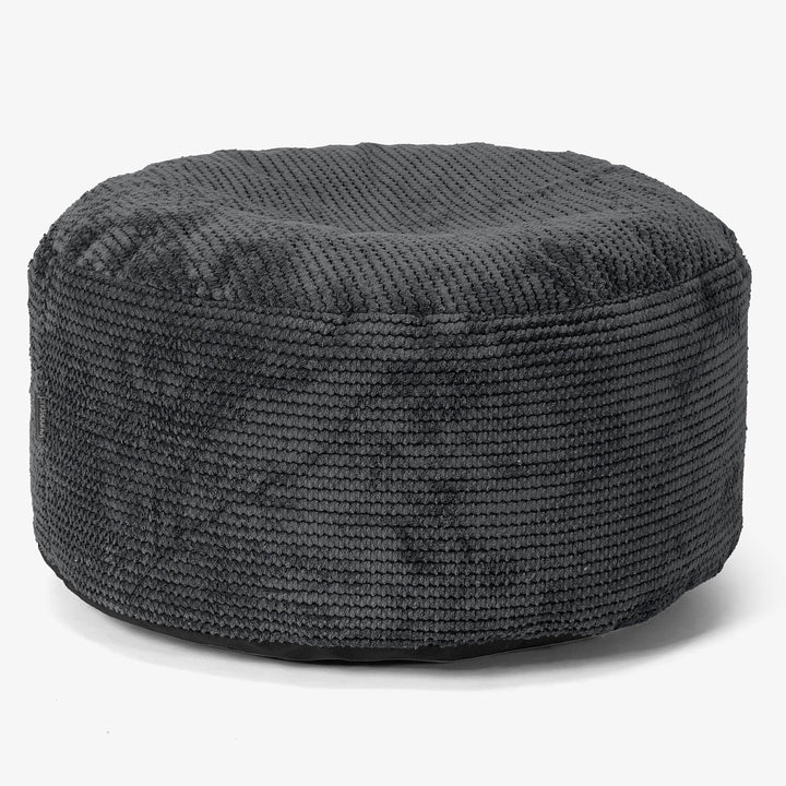 Ottoman Puff z Talerzem do Serwowania - Pom Pom Czerń - 02