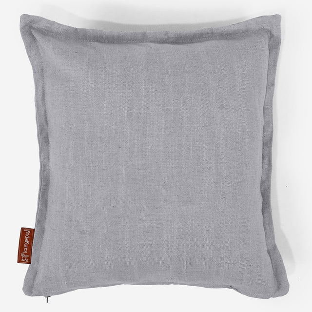 Poszewka na poduszkę ozdobna 47 x 47cm - Faktura lnu Srebro 01