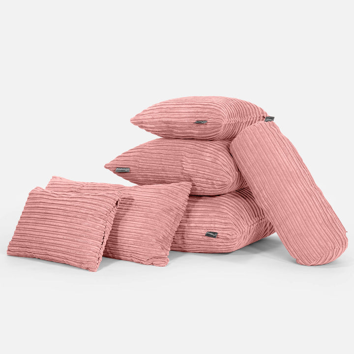 Poszewka na poduszkę ozdobna 47 x 47cm - Klasyczny sztruks Brzoskwinia 04