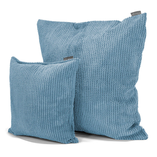 Poszewka na poduszkę ozdobna 47 x 47cm - Pom Pom Błękit królewski 02