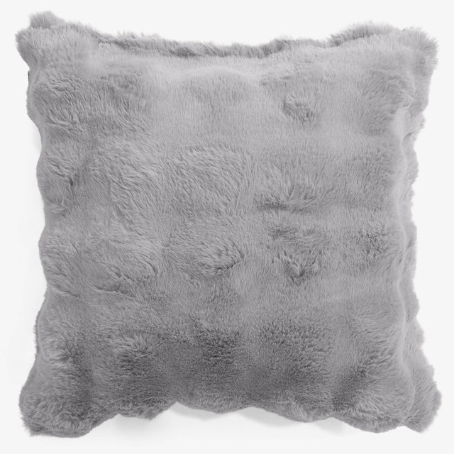 Poszewka na poduszkę ozdobna 47 x 47cm - Sztuczne futro Bąbelkowe Szarość 01