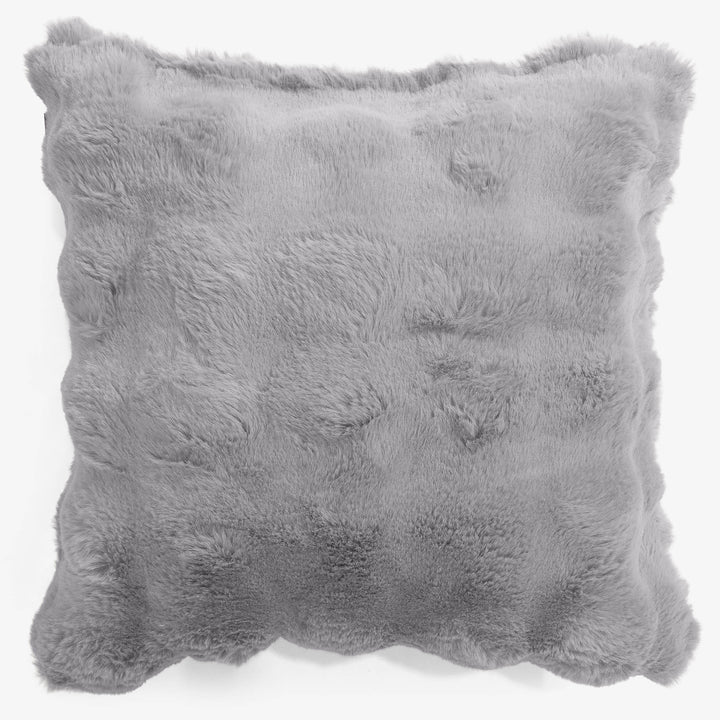 Poszewka na poduszkę ozdobna 47 x 47cm - Sztuczne futro Bąbelkowe Szarość 01