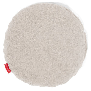 Poszewka na poduszkę ozdobna okrągła 50cm - Boucle Kość słoniowa