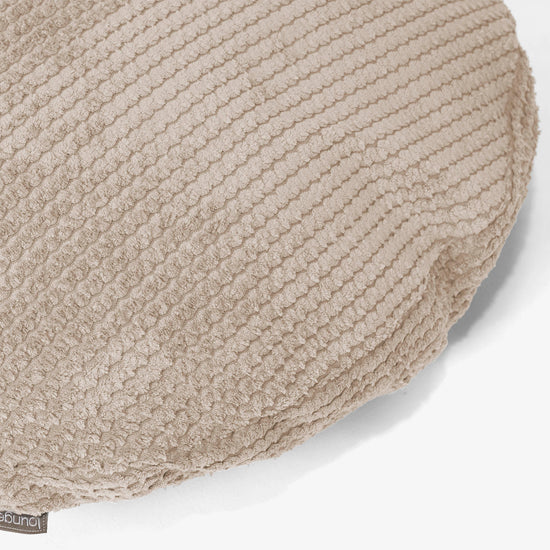 Poszewka na poduszkę ozdobna okrągła 50cm - Pom Pom Kość słoniowa 02