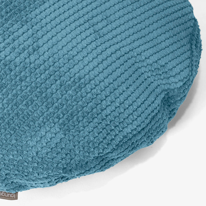 Poszewka na poduszkę ozdobna okrągła 50cm - Pom Pom Morski błękit 02