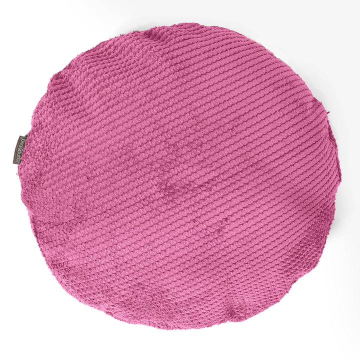Poszewka na poduszkę ozdobna okrągła 50cm - Pom Pom Róż 01