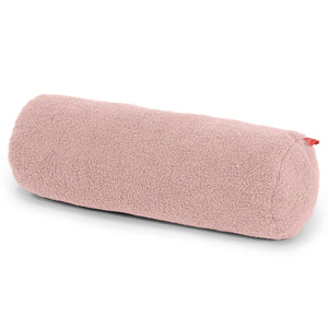 Poszewka na poduszkę ozdobna wałek 20 x 55cm - Boucle Róż