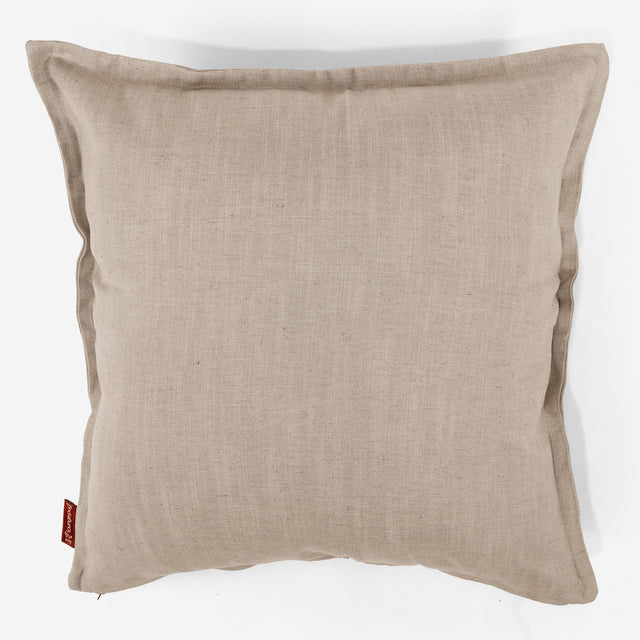 Poszewka na poduszkę ozdobna XL 70 x 70cm - Faktura lnu Śmietanka 01