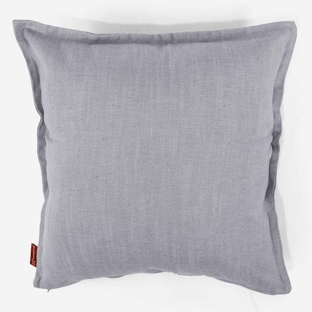 Poszewka na poduszkę ozdobna XL 70 x 70cm - Faktura lnu Srebro 01