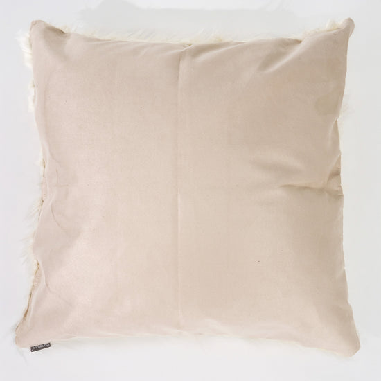 Poszewka na poduszkę ozdobna XL 70 x 70cm - Mongolskie Sztuczne Futro Śmietanka 02