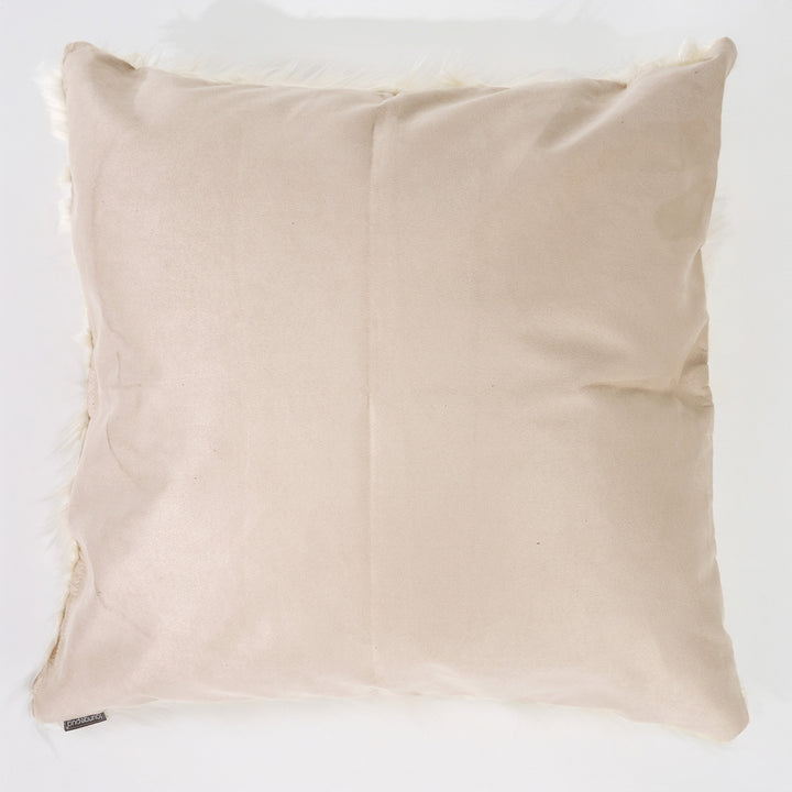 Poszewka na poduszkę ozdobna XL 70 x 70cm - Mongolskie Sztuczne Futro Śmietanka 02